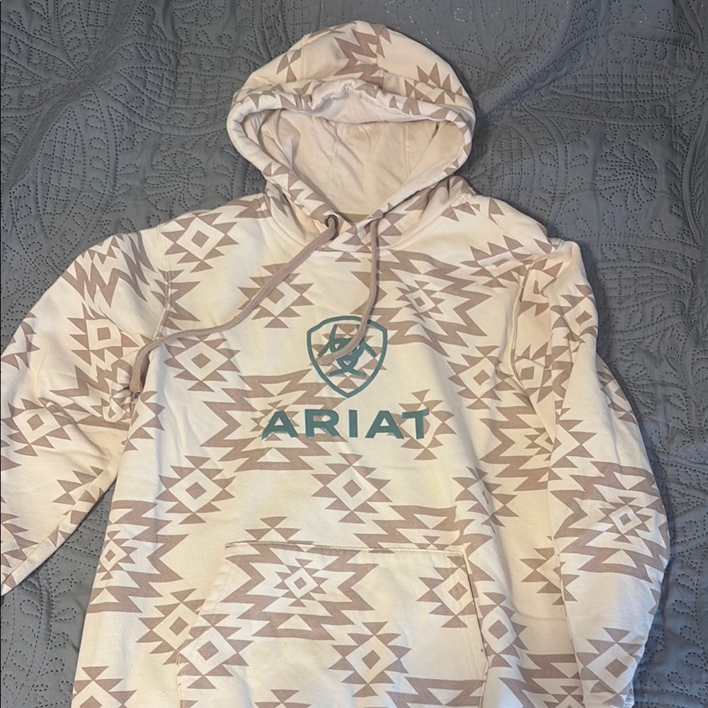 Ariat Cream and Tan Geometric Hoodie